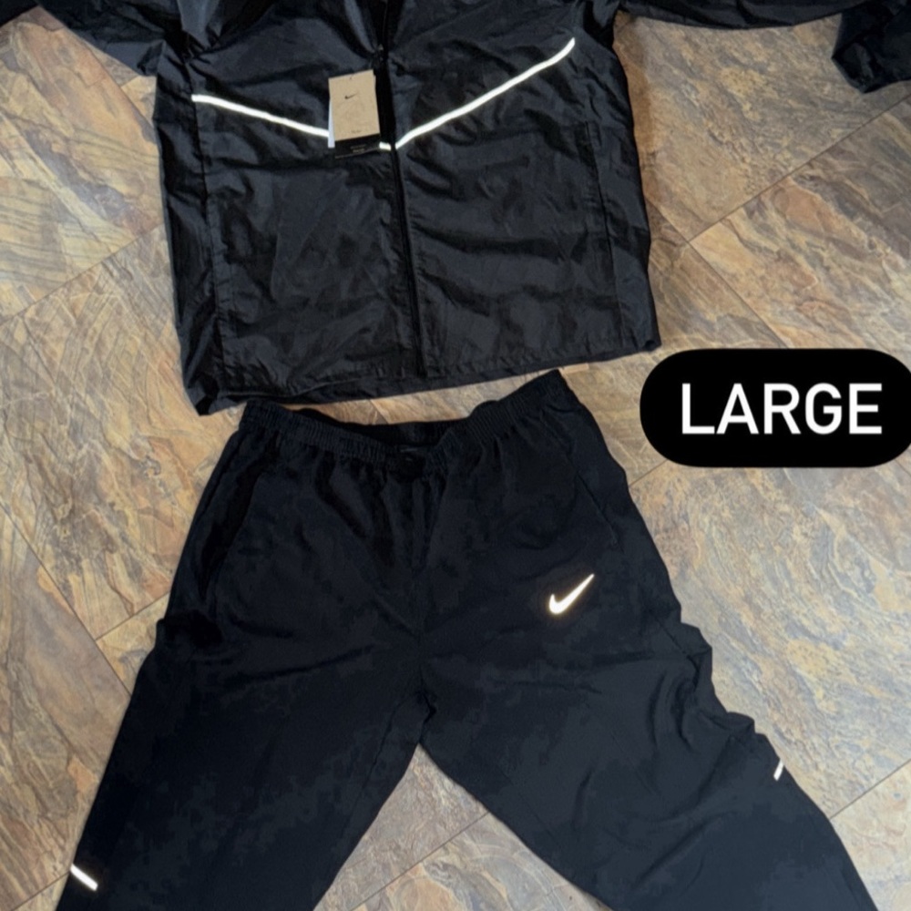 Nike Black Tracksuit Set with Reflective Accents